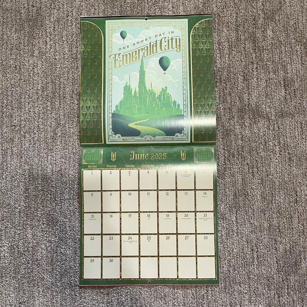 Wicked 12 Month Calendar Collectors Edition Unused No Writing Clean Pages